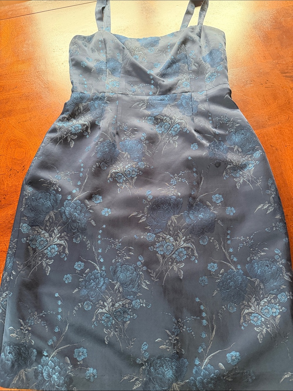 Nanette Lepore Blue Floral Midi Dress